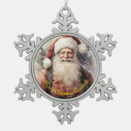 Weihnachten Schneeflocken Zinn-Ornament