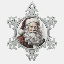 Weihnachten Schneeflocken Zinn-Ornament