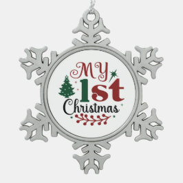 Weihnachten Schneeflocken Zinn-Ornament