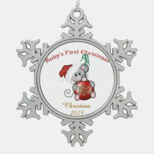 Weihnachten Schneeflocken Zinn-Ornament