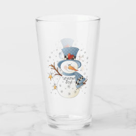 Weihnachten Schneemann Glas