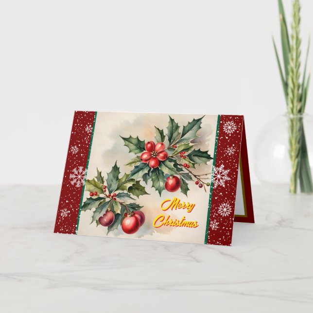 Weihnachten Schöne Festivalleitung Trendy Collecti Karte (Vorderseite)
