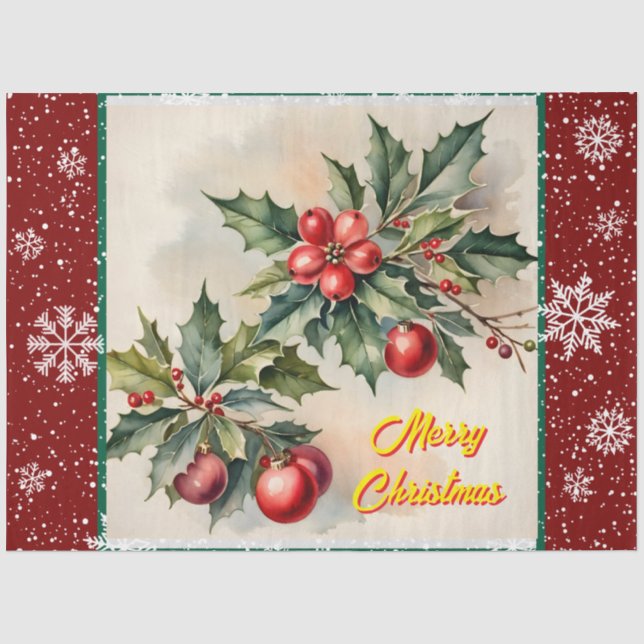 Weihnachten Schöne Festivalleitung Trendy Collecti Seidenpapier (Vorderseite)