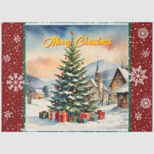 Weihnachten Schöne festliche alte Sammlung Seidenpapier