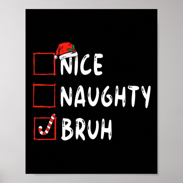 Weihnachten schöne grausame Weihnachtsliste Frauen Poster (Vorne)
