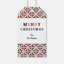 Weihnachten schönes Snowflake Sternmuster CC1281 Geschenkanhänger