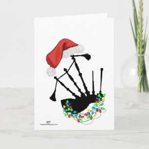 Weihnachten schottische Highland-Dudelsäcke Karte