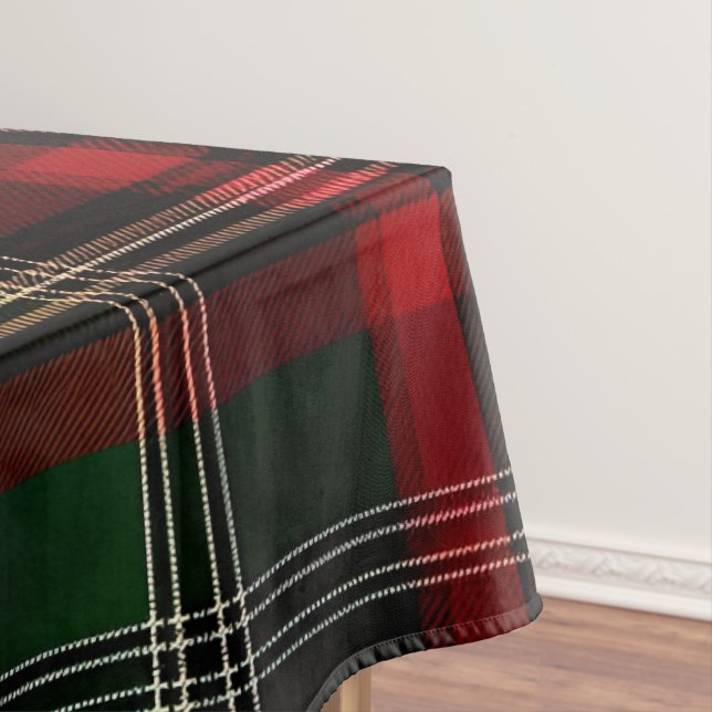 Weihnachten Schottisches rot-grünes Muster Tischdecke (Beispiel)