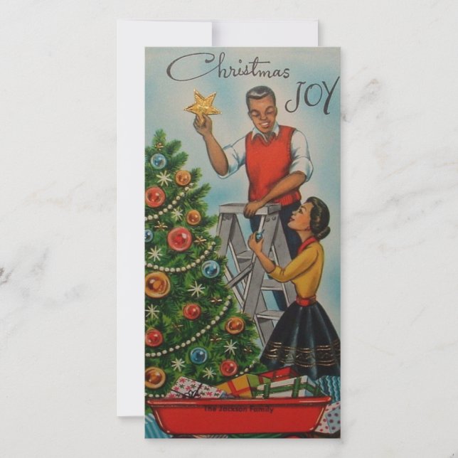 Weihnachten Schwarzafrikanische Familie (Vorderseite)