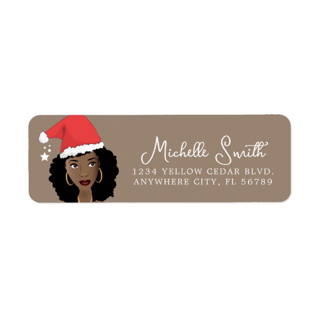 Weihnachten, Schwarze Frau, Naturhaar Schönheit, b (Vorne)