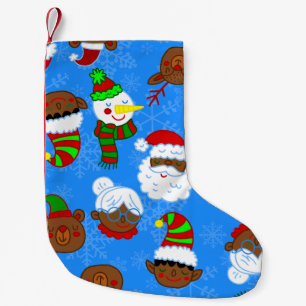 Weihnachten schwarzer Marsch-Claus african santa e Kleiner Weihnachtsstrumpf