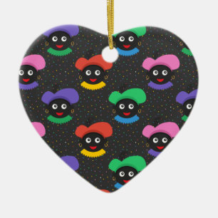 Weihnachten Schwarzer Peter Keramik Ornament