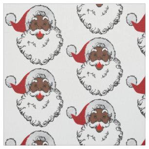 Weihnachten schwarzer Weihnachtsmann Stoff
