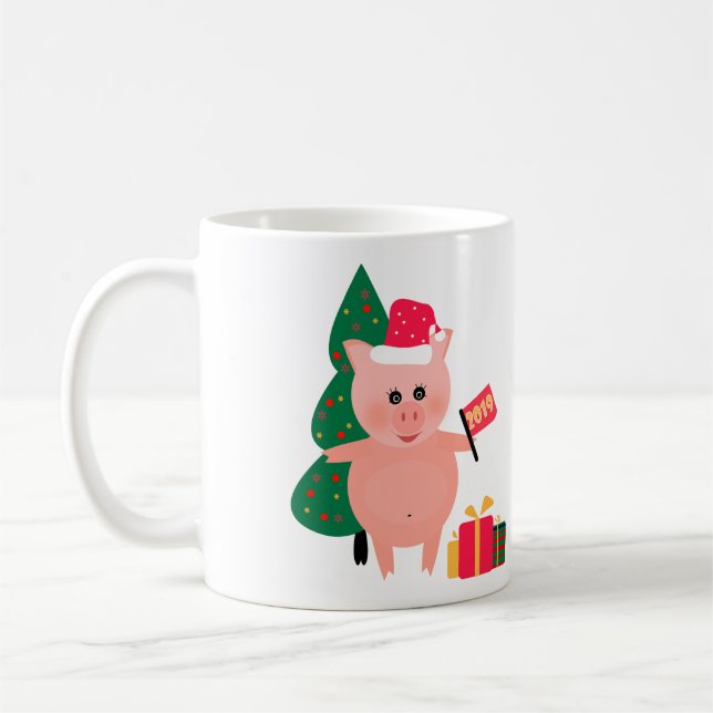 Weihnachten, Schweinejahr Kaffeetasse (Links)