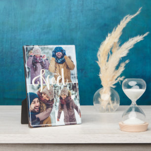 Weihnachten Script Family Foto Keepake Collage Pla Fotoplatte