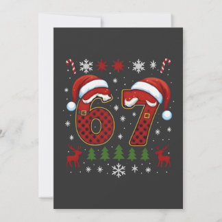 Weihnachten Sechs Sieben 67 Santa Xmas Gen Alpha Dankeskarte