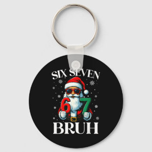 Weihnachten Sechs Sieben Bruh Meme 6 7 Slang Cool Schlüsselanhänger