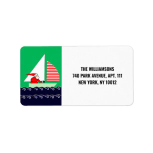 Weihnachten segeln adressaufkleber