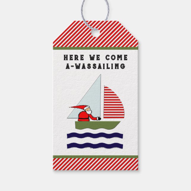 Weihnachten segeln geschenkanhänger (Vorderseite)