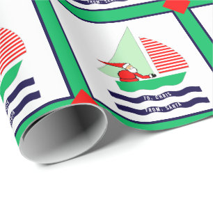 Weihnachten segeln geschenkpapier
