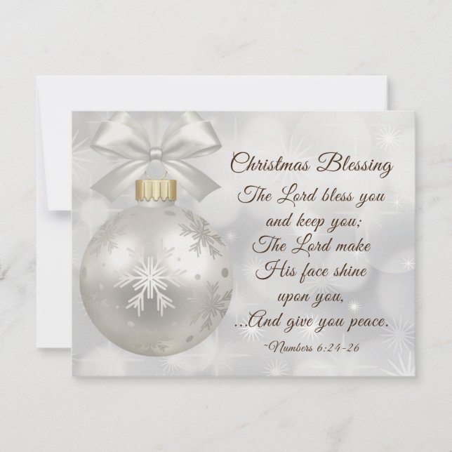 Weihnachten segnen der Herr segne Sie die Bibel fl Karte (Vorderseite)