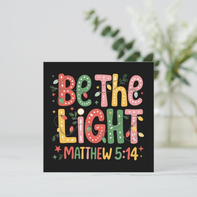 Weihnachten sei das Licht Xmas christlicher Feiert (Stehend Vorderseite)