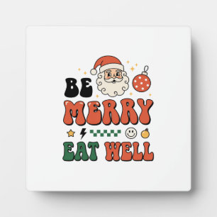 Weihnachten Sei Fröhlich Iss Gut Santa Design Fotoplatte