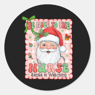Weihnachten sei nett zum Krankenpfleger, den der W Runder Aufkleber