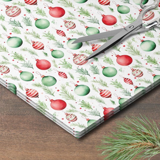 Weihnachten Seidenpapier (Festive Holiday Greenery Ornaments Christmas Tissue Paper)
