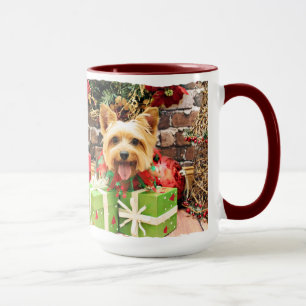 Weihnachten - seidiges Terrier - Haley Tasse