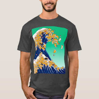 Weihnachten Shiba Inu in großer Welle  T-Shirt