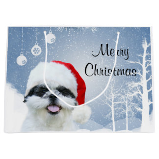 Weihnachten Shih Tzu Große Geschenktüte
