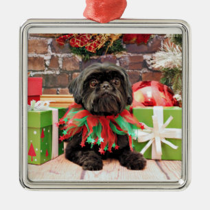 Weihnachten - Shih Tzu - Lilie Ornament Aus Metall