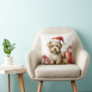 Weihnachten Shih-Tzu mit Weihnachtsgeschenken Kissen