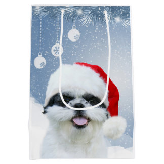 Weihnachten Shih Tzu Mittlere Geschenktüte
