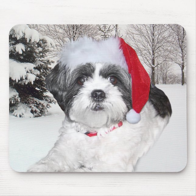 Weihnachten Shih Tzu Mousepad (Vorne)
