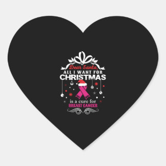 Weihnachten - Shirt zur Sensibilisierung für Brust Herz-Aufkleber