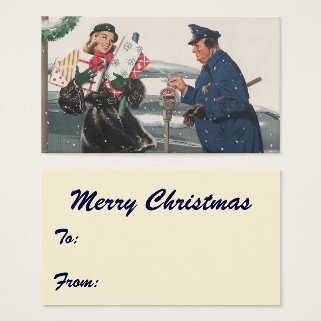 Weihnachten, Shopping präsentiert Polizisten (Vorne & Hinten)