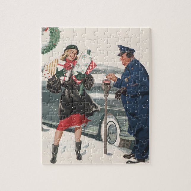Weihnachten, Shopping präsentiert Polizisten (Vertikal)