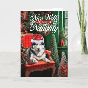 Weihnachten Siberischer Husky Dog naughty oder Nic