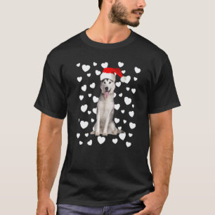 Weihnachten Sibirischer Alaskan Husky Weihnachtsma T-Shirt