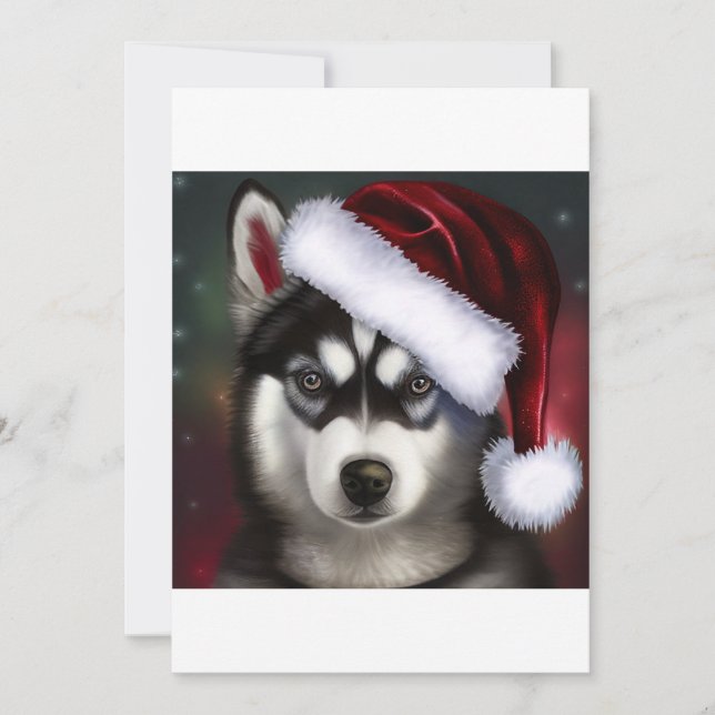 Weihnachten Sibirischer Husky / Schlittenhund T -  (Vorderseite)