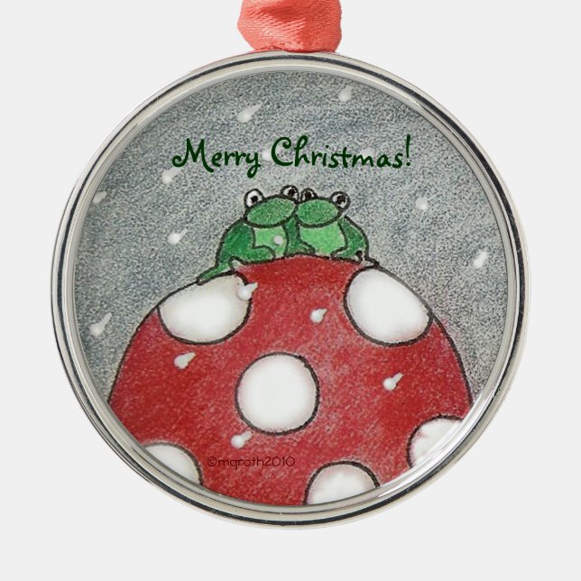 Weihnachten :-) silbernes ornament (Vorne)