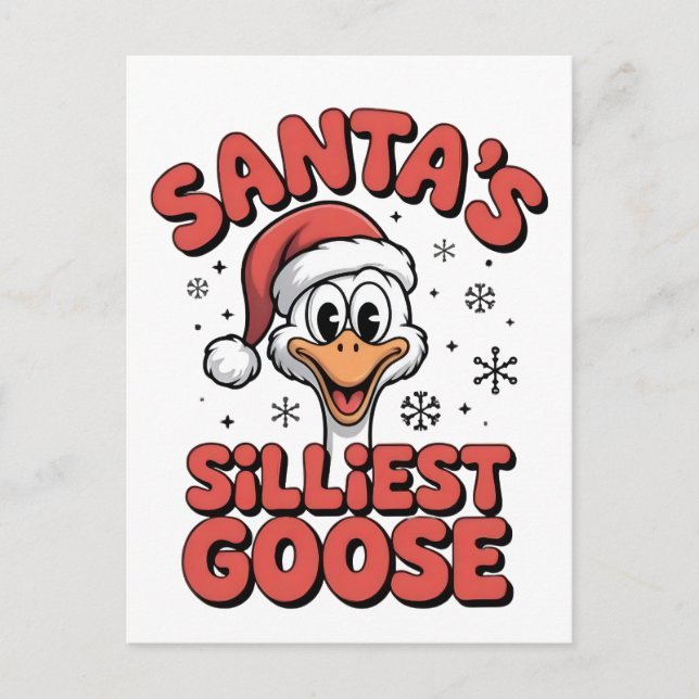 Weihnachten - Silester Gänsehaft 2025-2026 Postkarte (Vorderseite)