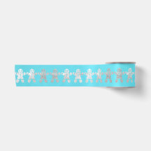 Weihnachten Silver Gingerbrot Mann Blau