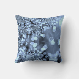 Weihnachten Silvery Blue Snowflake Kissen