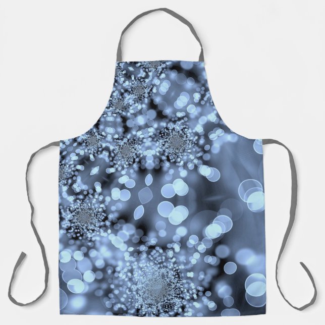 Weihnachten Silvery Blue Snowflake Schürze (Vorderseite)