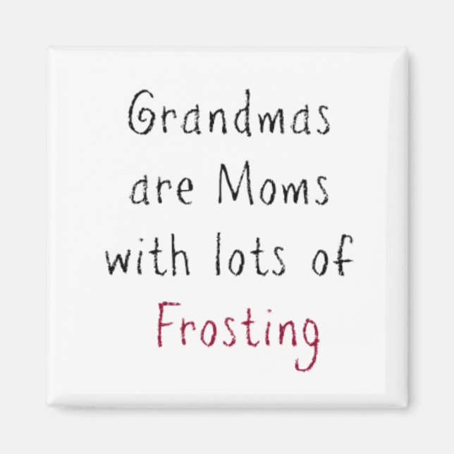 "Weihnachten sind Mamas mit viel Zuckerguss" Magnet (Vorne)