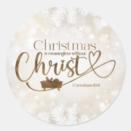 WEIHNACHTEN SIND OHNE CHRISTEN BEDEUTEND RUNDER AUFKLEBER