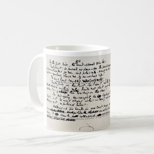 WEIHNACHTEN SINGT CHARLES- DICKENSmanuskript Kaffeetasse (Vorderseite Links)